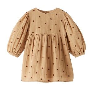 NWT Zara Textured Embroidered Dress (Size 3-4)